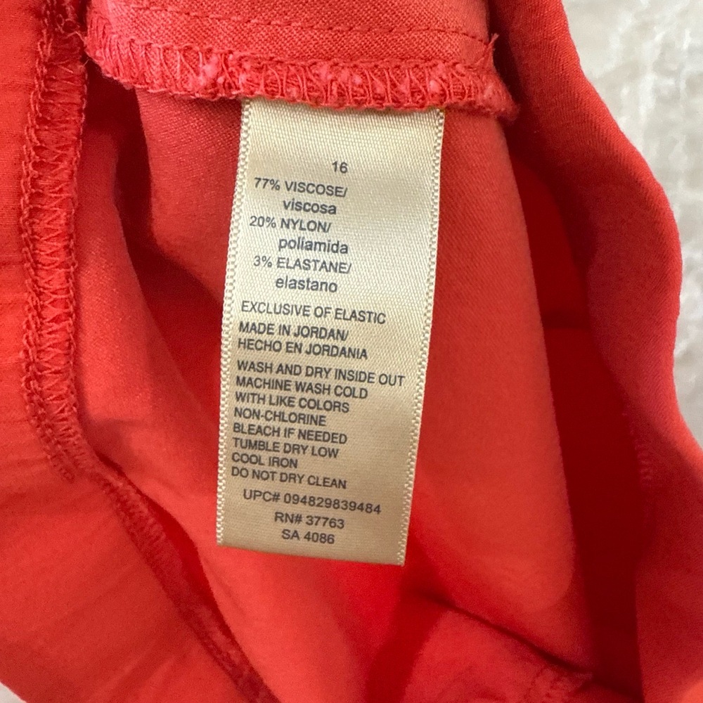 Rafaella‎ Bermuda Shorts Women 16 Dark Salmon Stretch Casual Lightweight - Picture 6 of 8